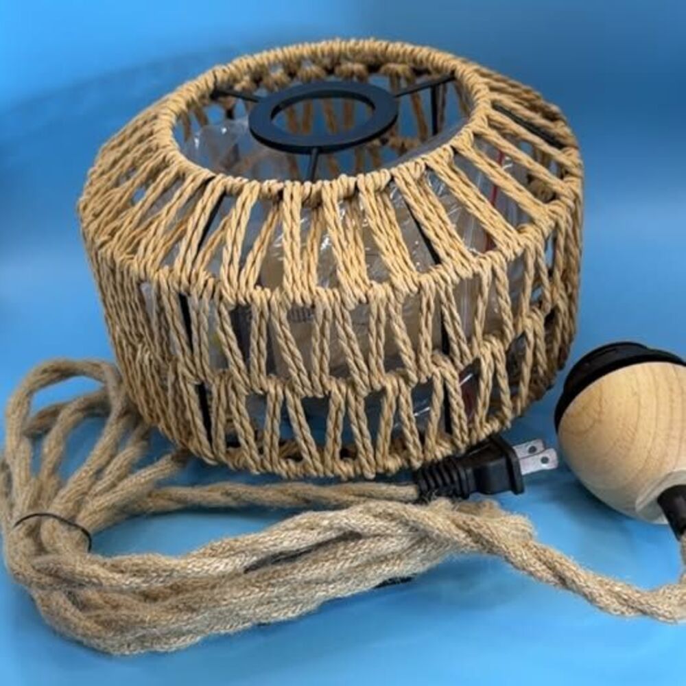 Woven Rope Pendant Light